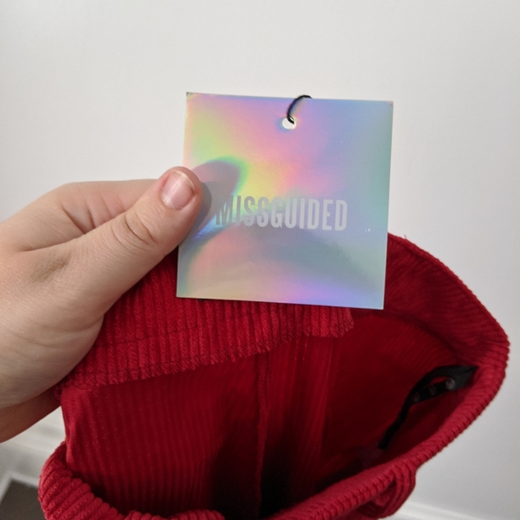 NWT Misguided High Rise Corduroy Kick Flare Pants - Picture 6 of 9